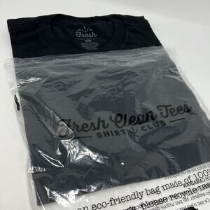 Fresh Clean Tees Black Crew Neck T-shirt Men's Small NEW